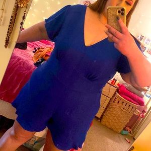 Perfect condition bright blue city chic romper
